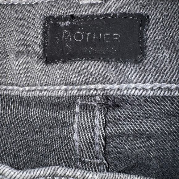 MOTHER Denim The Swooner Supermoon Stripe Grey Jeans Stretchy Size 27 - Picture 6 of 6